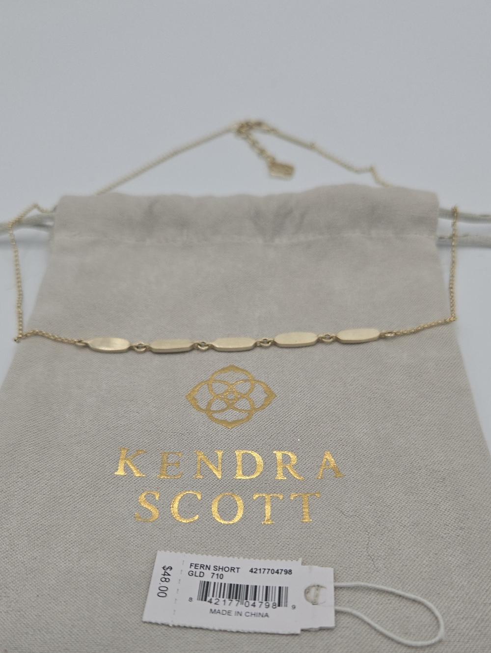 Kendra Scott Gold Link Fern Necklace